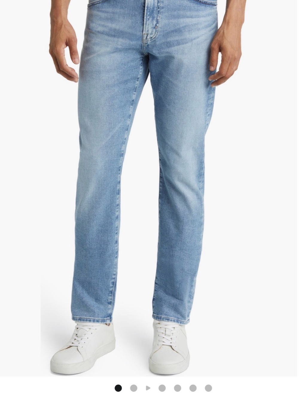 AG Adriano Goldschmied Light Blue Slim Straight Jeans